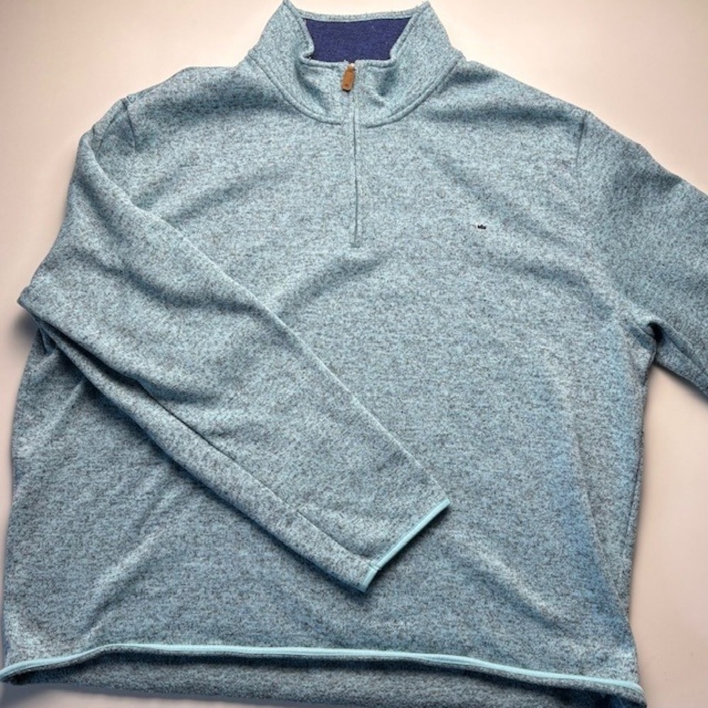 Crown & Ivy Quarter Zip Fleece Pullover Sweater Heathered XX Large‎ Mens